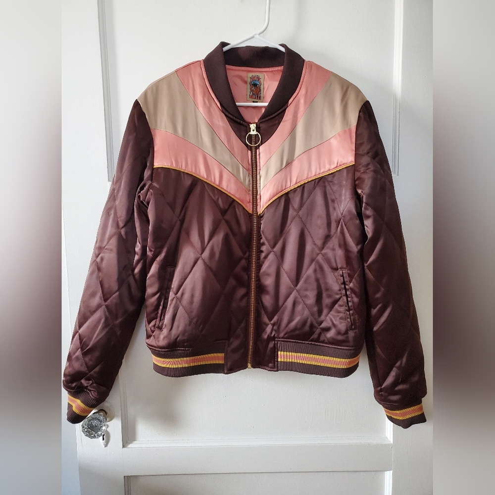 Quilted Satin Bomber Jacket